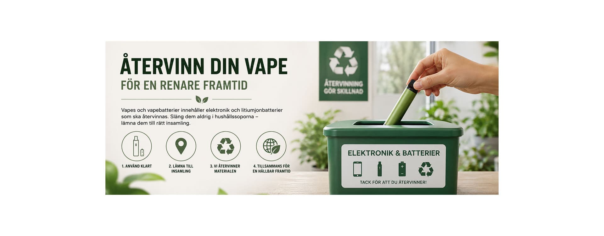 Hur återvinner man en vape i Sverige? Hur återvinner man en vape i Sverige?