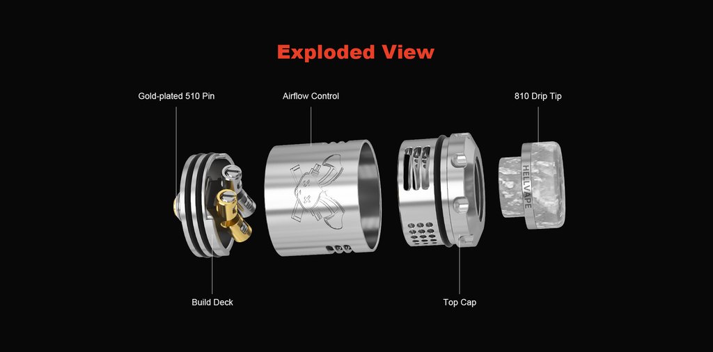 Hellvape Dead Rabbit V3 RDA exploderad bild